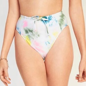 Old Navy The Tie Up French Multi Tie Dye Bikini Bottom Small NWT